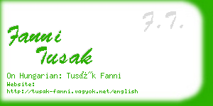 fanni tusak business card